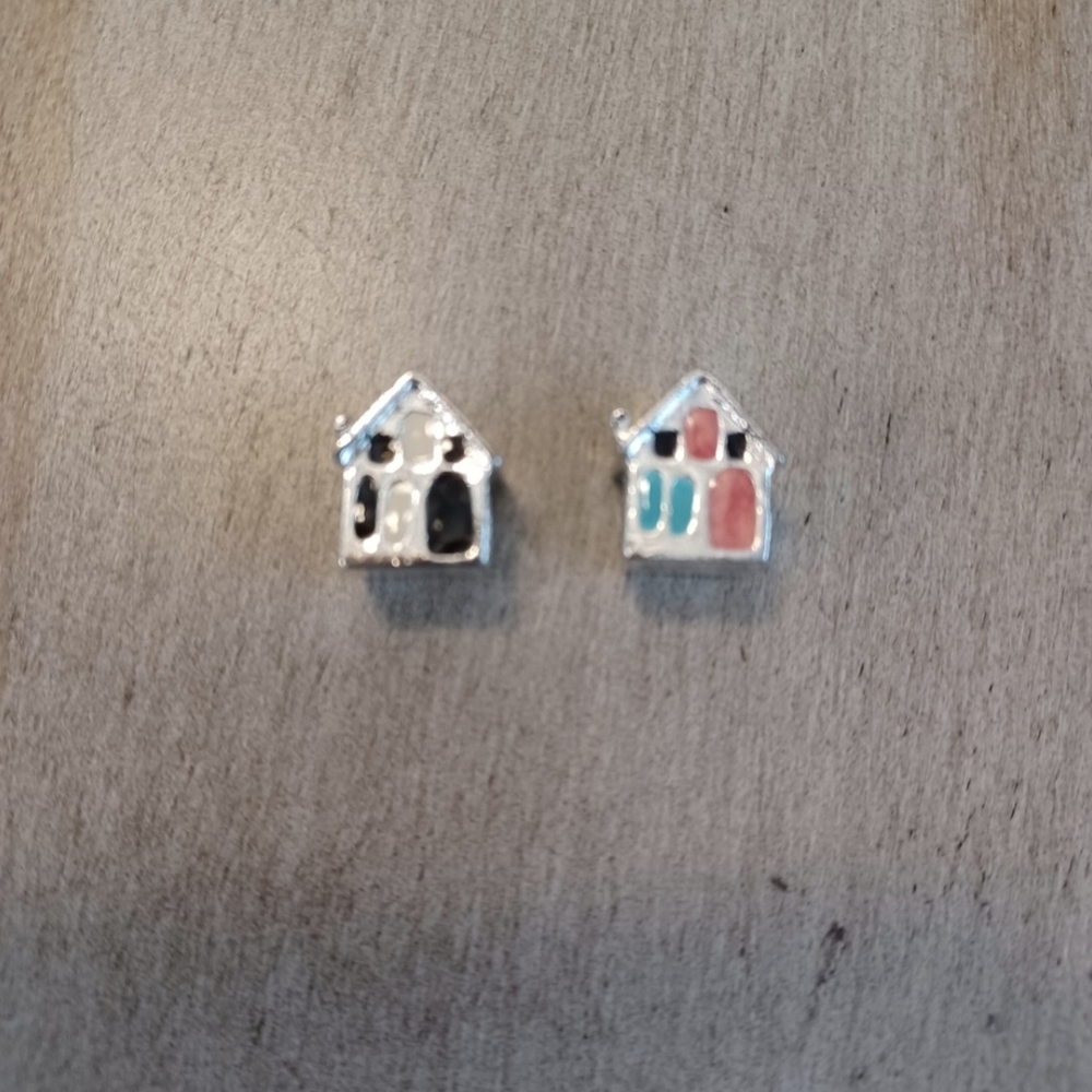 20 Multicolored House Charm Beads Jewelry - Picture 2 of 6